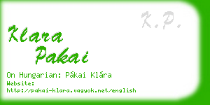 klara pakai business card